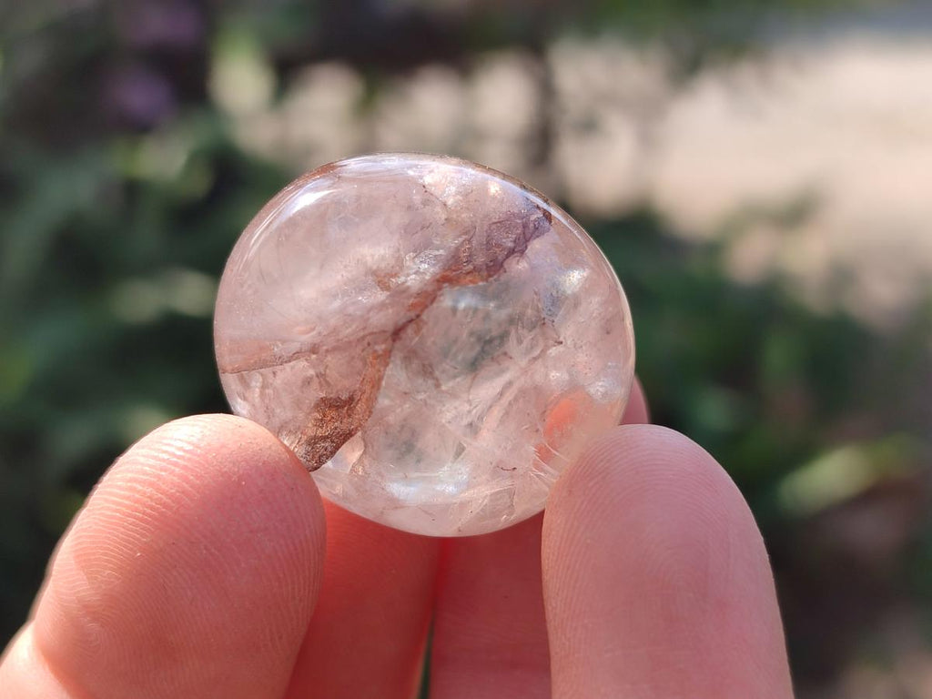 Polished Golden Hematoid Quartz Rounded Free Forms x 35 From Madagascar