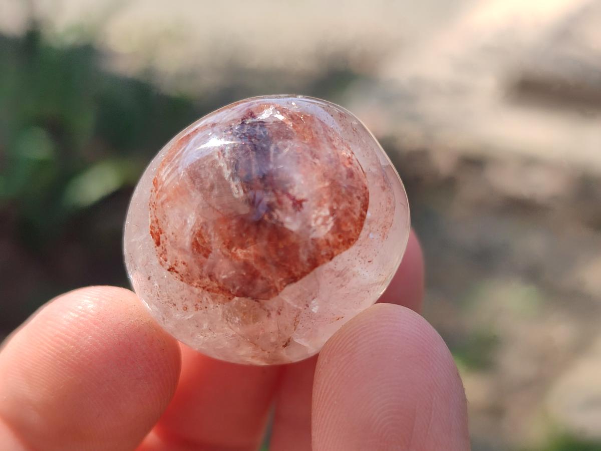 Polished Golden Hematoid Quartz Rounded Free Forms x 35 From Madagascar
