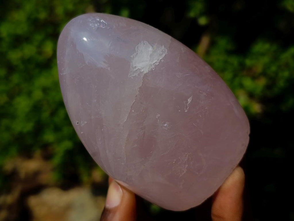 Polished Gemmy Rose Quartz Standing Display Pieces x 4 From Madagascar