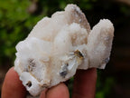 Natural Drusy Quartz Coated Calcite Crystal and Cluster Specimens x 8 From Albert's Mountain, Lesotho