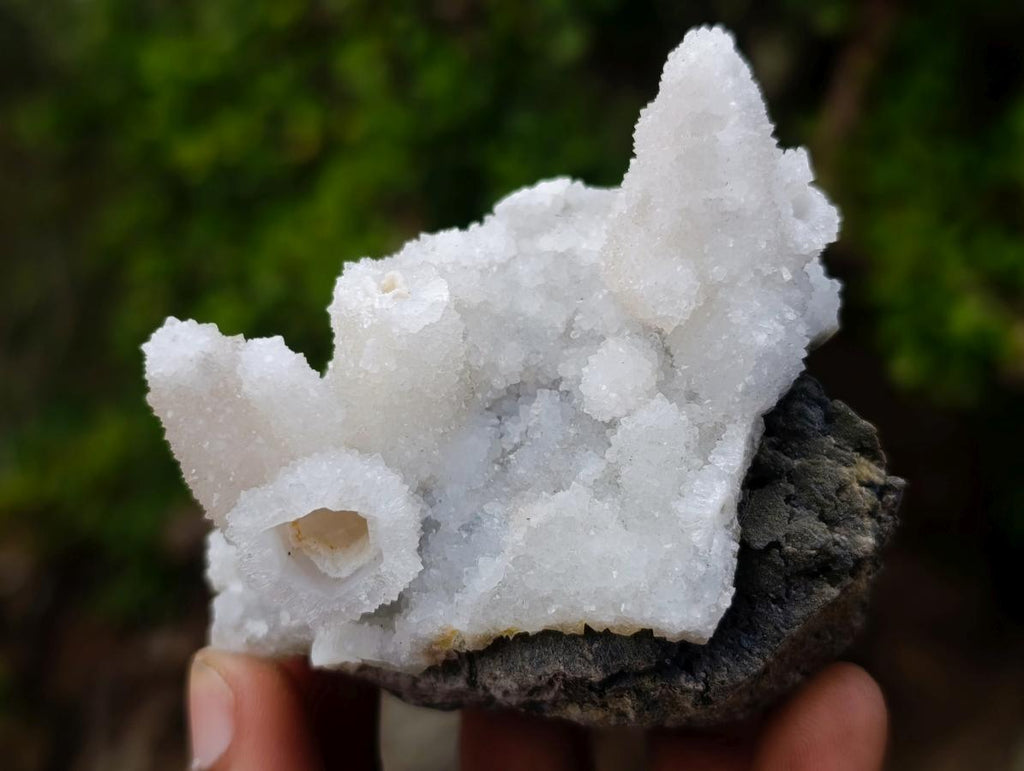 Natural Drusy Quartz Coated Calcite Crystal and Cluster Specimens x 8 From Albert's Mountain, Lesotho
