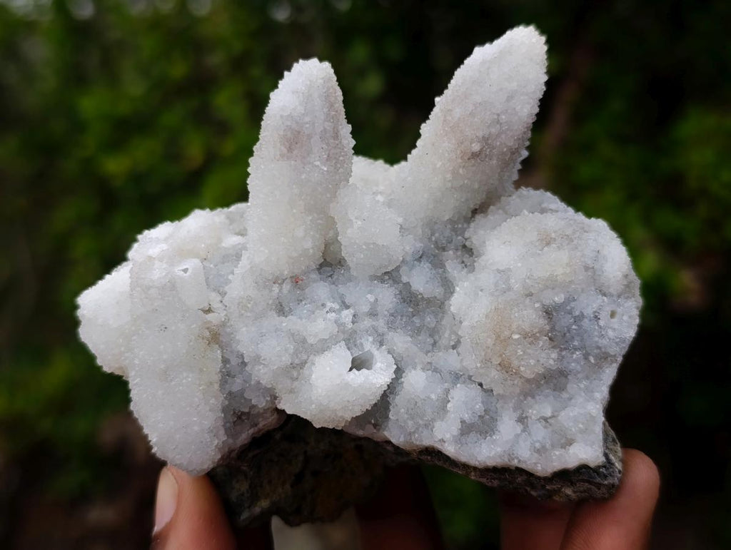 Natural Drusy Quartz Coated Calcite Crystal and Cluster Specimens x 8 From Albert's Mountain, Lesotho