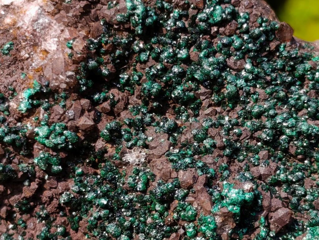 Natural Ball Malachite Specimens with Drusy Quartz on Dolomite x 2 From Mindingi Mine, Kambove, Congo