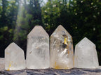 Polished Clear Quartz Crystals x 4 From Madagascar