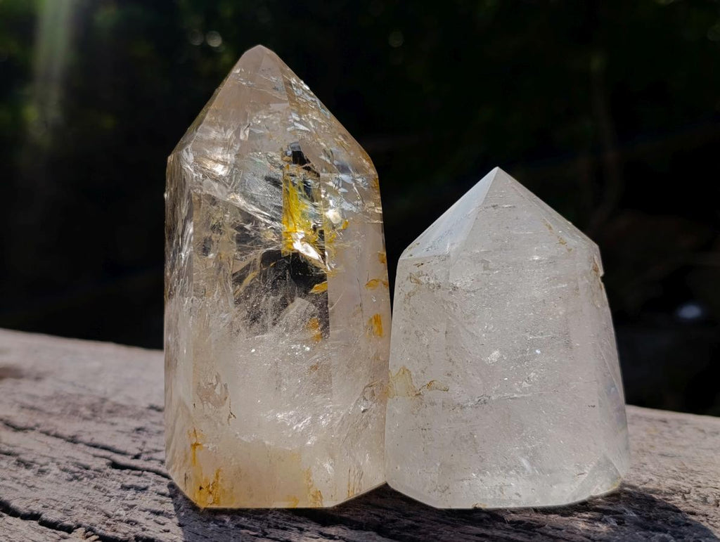 Polished Clear Quartz Crystals x 4 From Madagascar