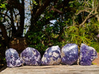 Polished One Side Lithium Silver Leaf Lepidolite Specimens x 12 From Zimbabwe
