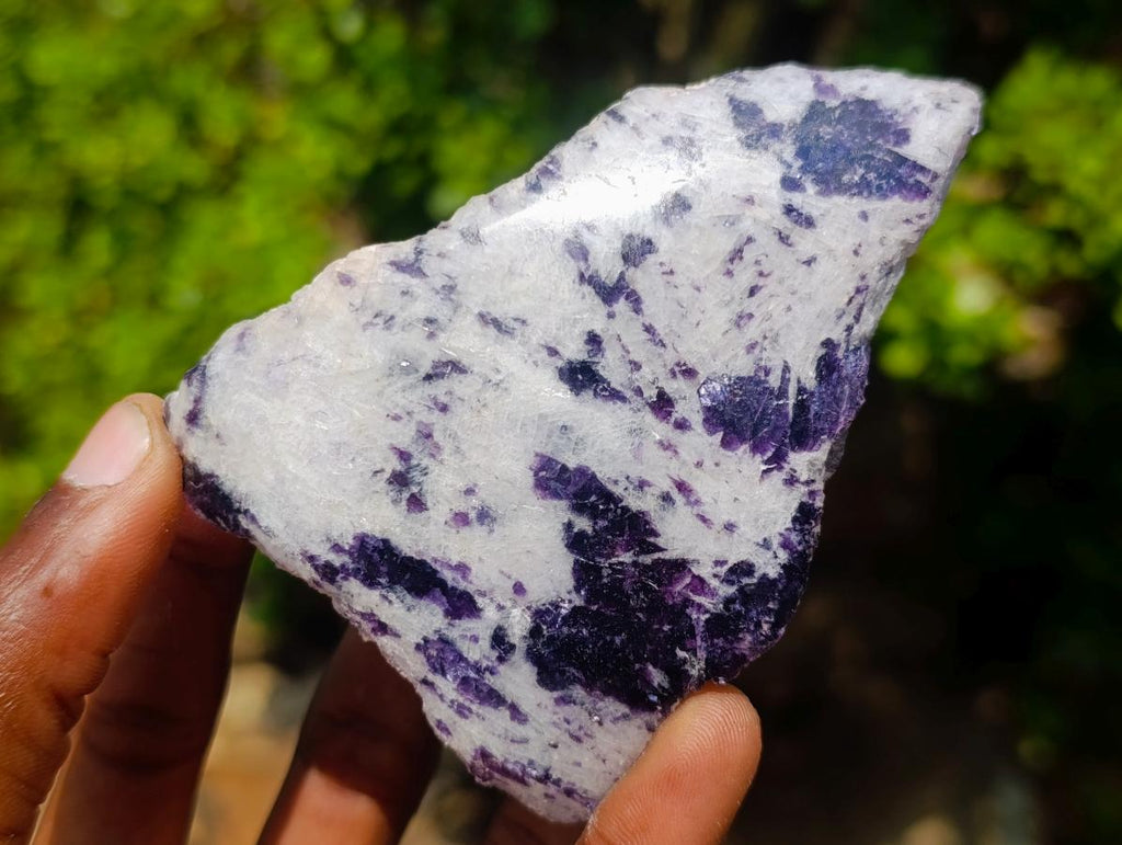 Polished One Side Lithium Silver Leaf Lepidolite Specimens x 12 From Zimbabwe