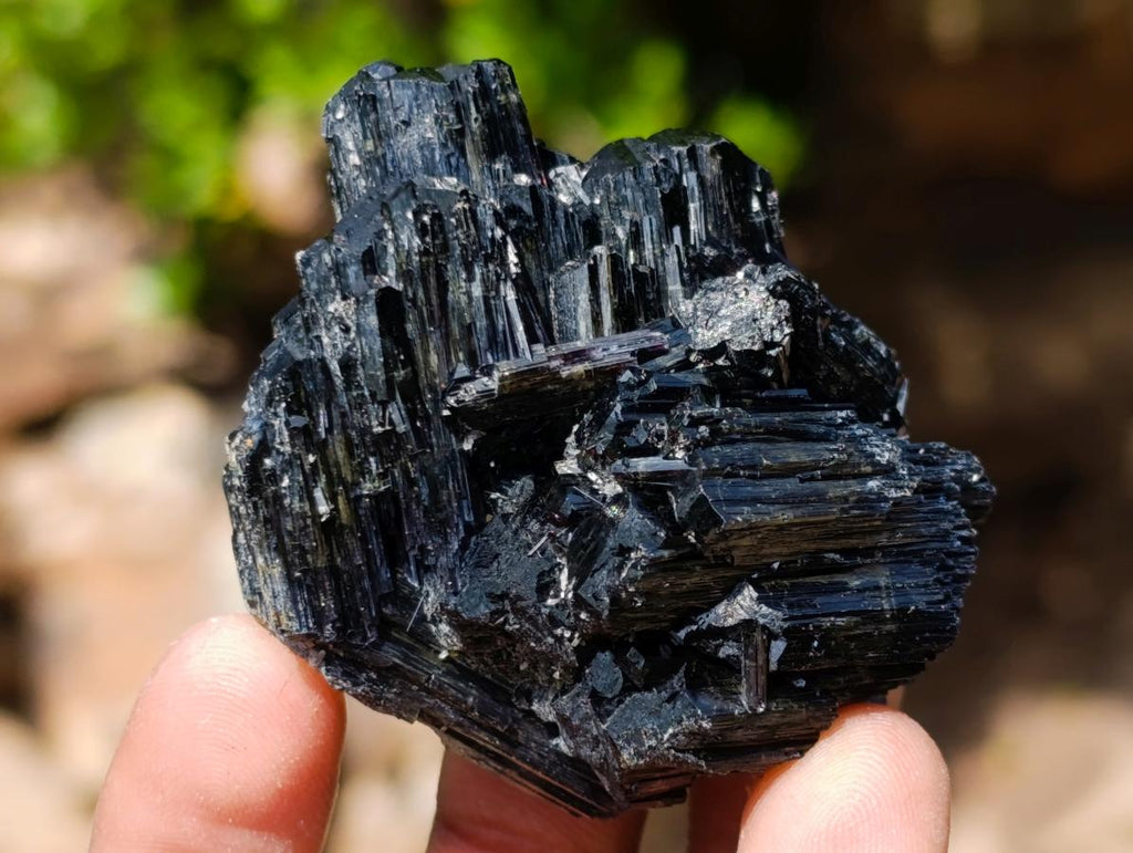 Natural Schorl Black Tourmaline Specimens with Associated Minerals x 35 From Erongo, Namibia