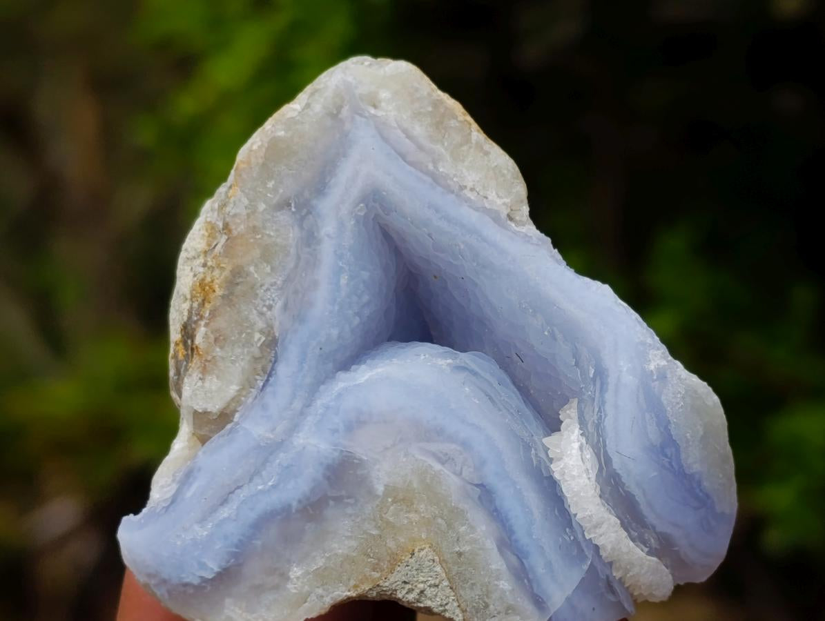 Polished One Side Blue Lace Agate Geodes x 12 From Nsanje, Malawi