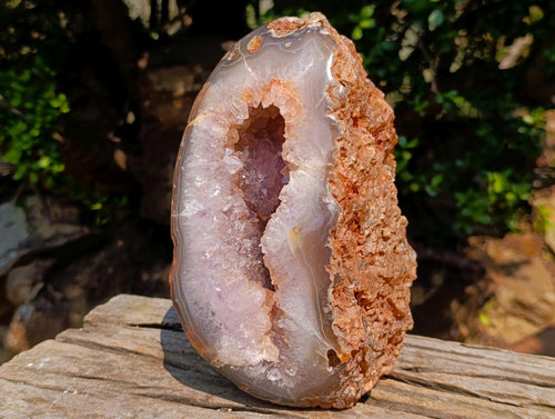 Polished and Natural Large Agate Amethyst Geode x 1 From Maintirano, Madagascar