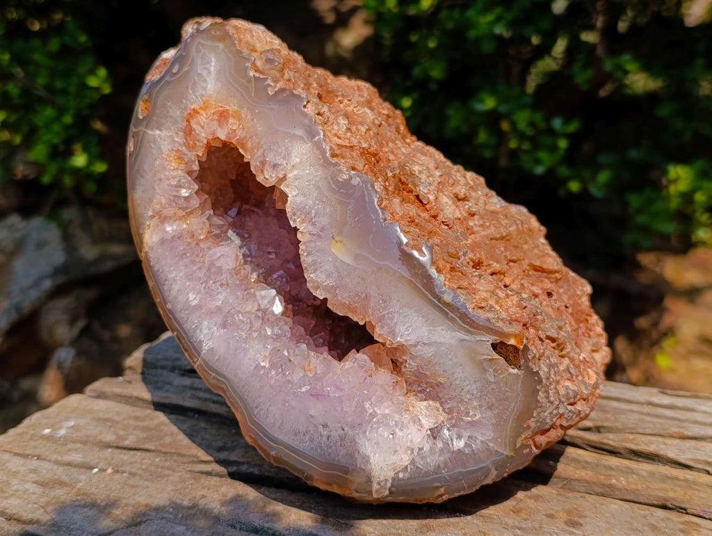 Polished and Natural Large Agate Amethyst Geode x 1 From Maintirano, Madagascar