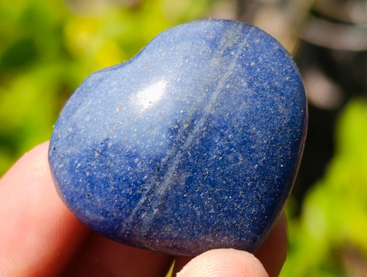 Polished Mini Lazulite Jewellery Size Gemstone Hearts x 35 From Madagascar