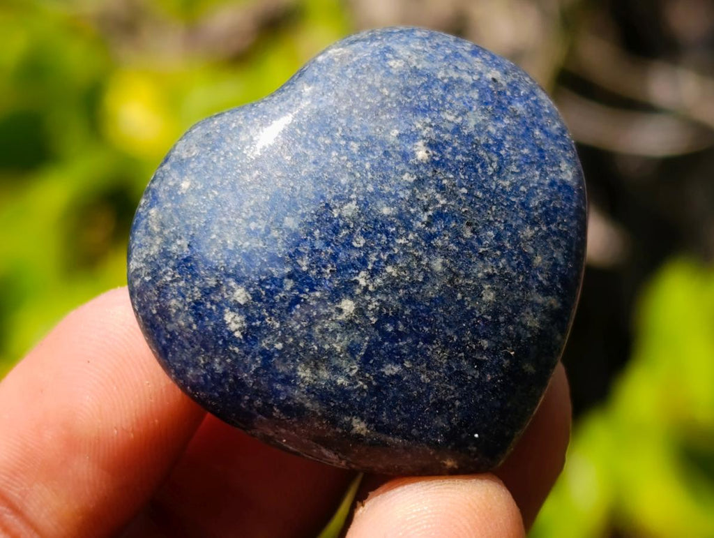 Polished Mini Lazulite Jewellery Size Gemstone Hearts x 35 From Madagascar