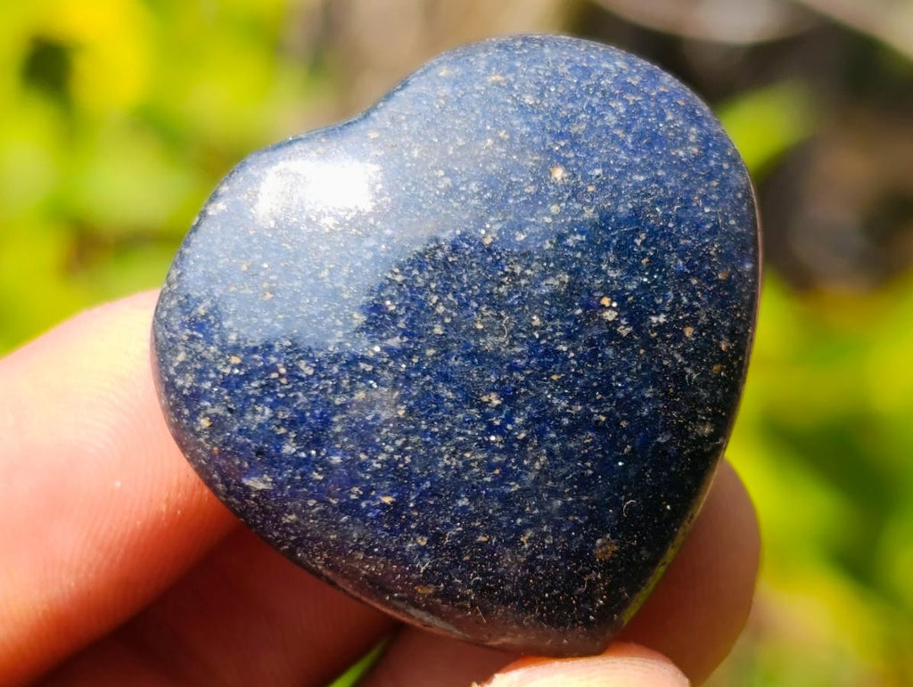 Polished Mini Lazulite Jewellery Size Gemstone Hearts x 35 From Madagascar