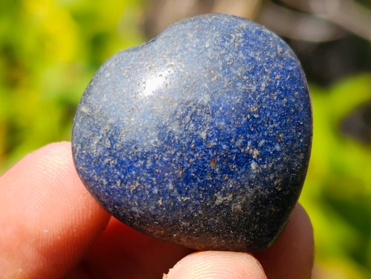 Polished Mini Lazulite Jewellery Size Gemstone Hearts x 35 From Madagascar