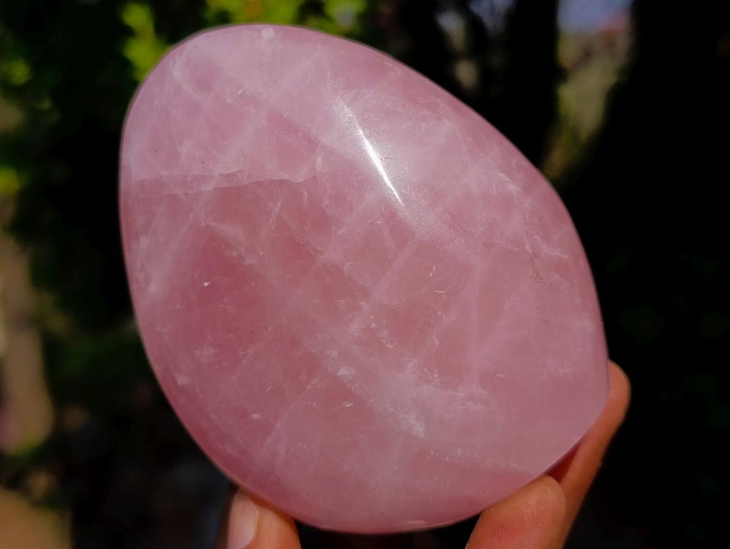 Polished Rose Quartz Standing Display Pieces x 6 From Zimbabwe