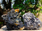 Natural Smokey Quartz Clusters with Associated Minerals x 6 From Erongo, Namibia