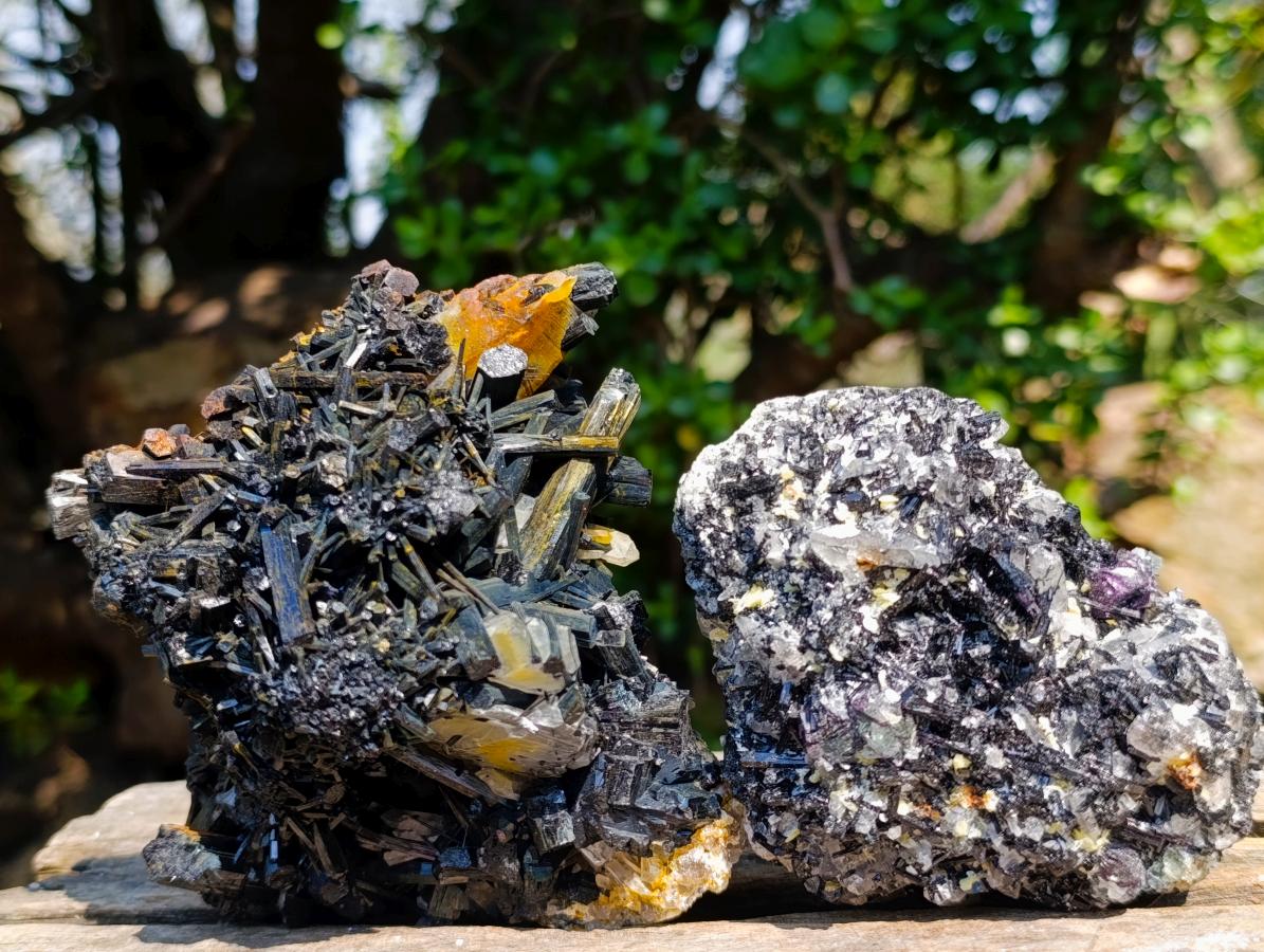 Natural Smokey Quartz Clusters with Associated Minerals x 6 From Erongo, Namibia