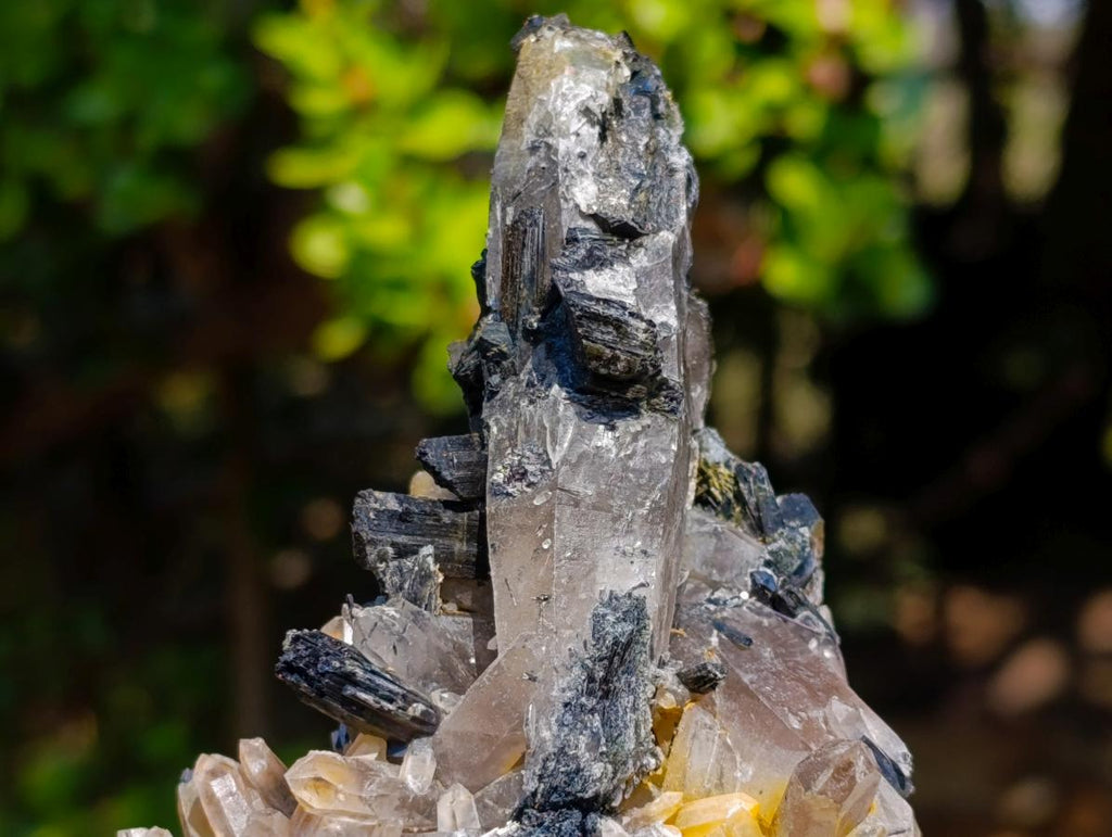 Natural Smokey Quartz Clusters with Associated Minerals x 6 From Erongo, Namibia