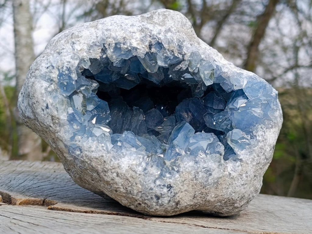 Natural Large Blue Celestite Geode Specimen x 1 From Sakoany, Madagascar