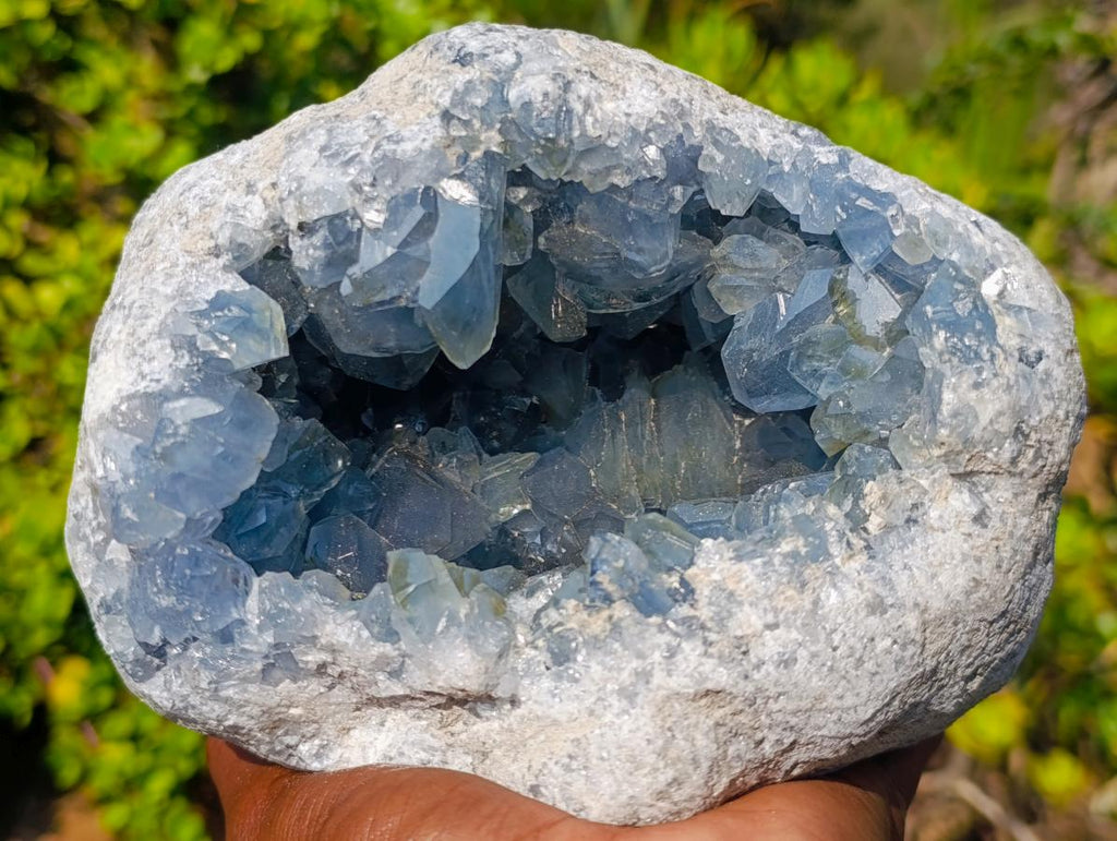 Natural Large Blue Celestite Geode Specimen x 1 From Sakoany, Madagascar
