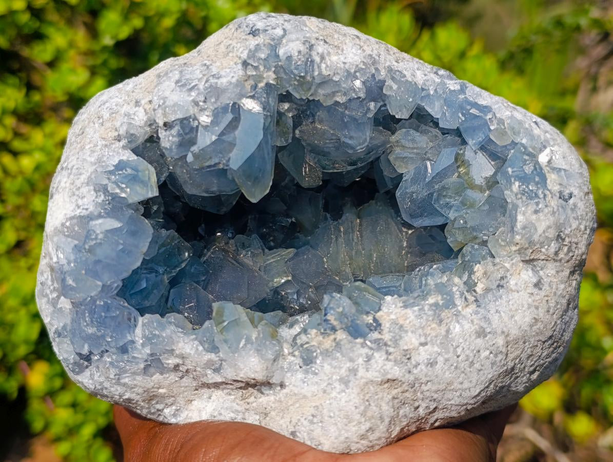 Natural Large Blue Celestite Geode Specimen x 1 From Sakoany, Madagascar