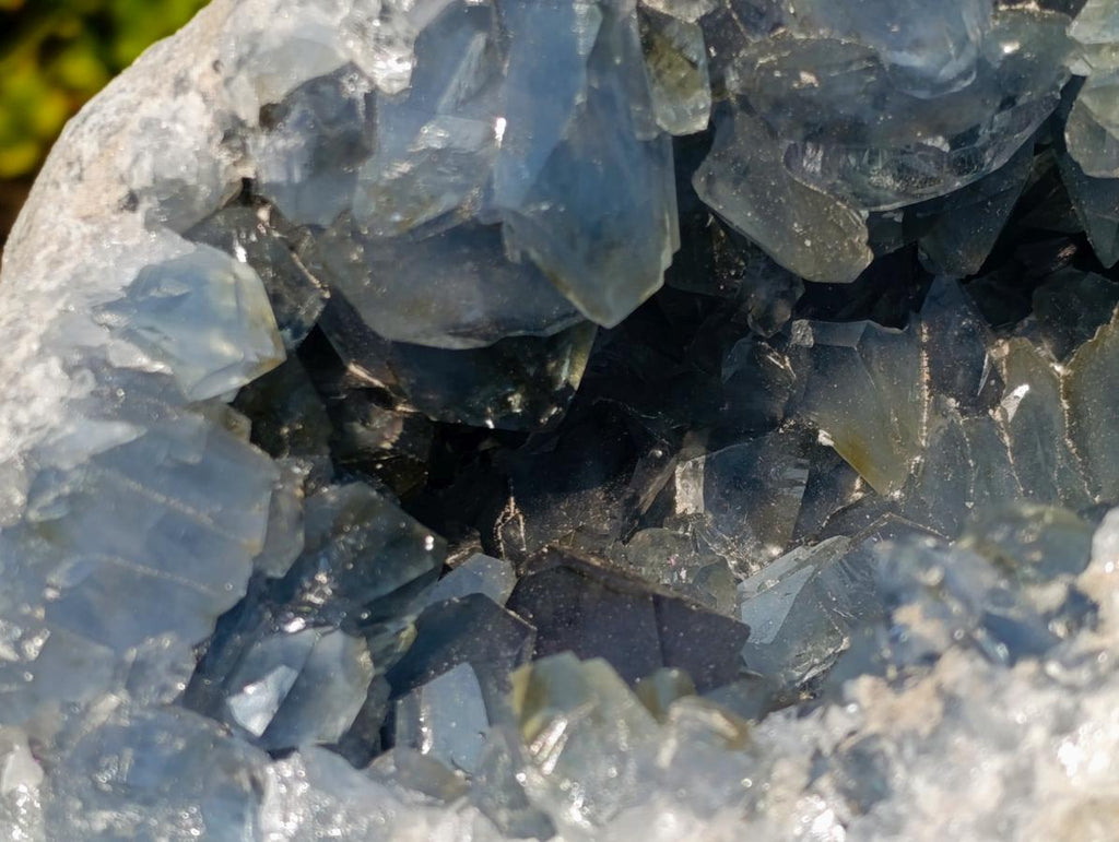 Natural Large Blue Celestite Geode Specimen x 1 From Sakoany, Madagascar