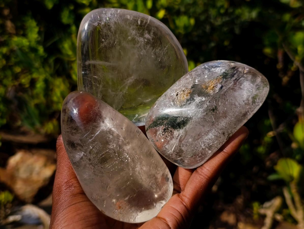 Polished Clear Quartz Free Forms x 6 From Madagascar