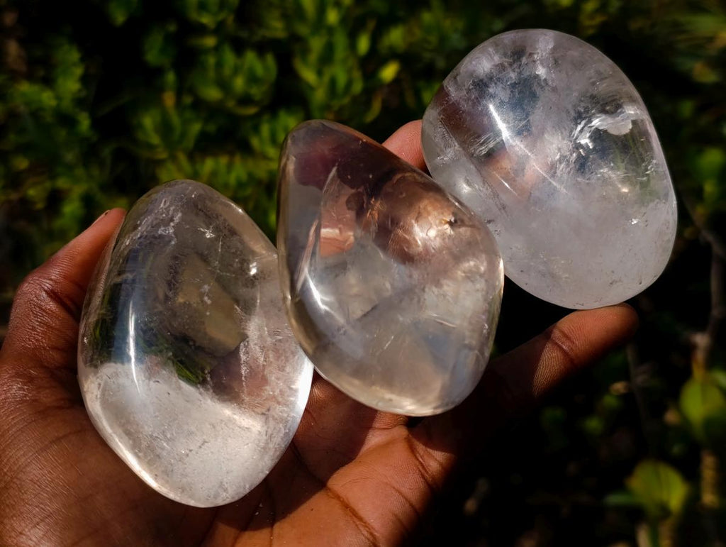 Polished Clear Quartz Free Forms x 6 From Madagascar