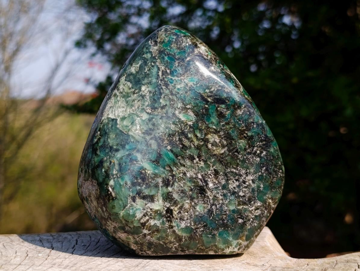 Polished Large Emerald Mica 'Mutokolite' Standing Display Piece x 1 From Mutoko, Zimbabwe