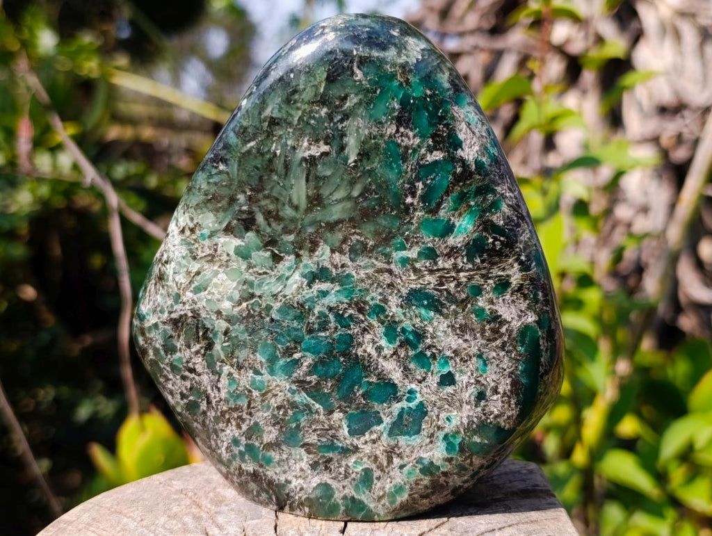 Polished Large Emerald Mica 'Mutokolite' Standing Display Piece x 1 From Mutoko, Zimbabwe