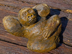 Hand Made Large Relaxed Mountain Gorilla Soapstone Carving x 1 From Zimbabwe