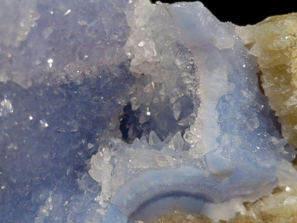Natural Blue Lace Agate Geode Specimens x 6 From Nsanje, Malawi