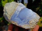 Natural Blue Lace Agate Geode Specimens x 6 From Nsanje, Malawi