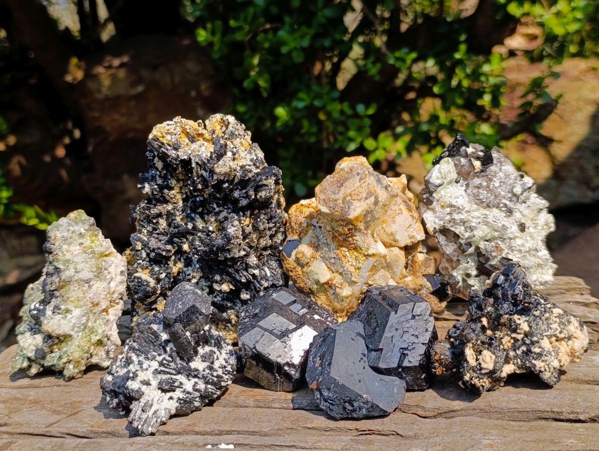 Natural Mix of Mineral Specimens x 8 From Erongo, Namibia