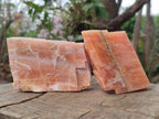 Natural Rhombohedral Sunset Orange Calcite Specimens x 12 From Spitzkop, Namibia