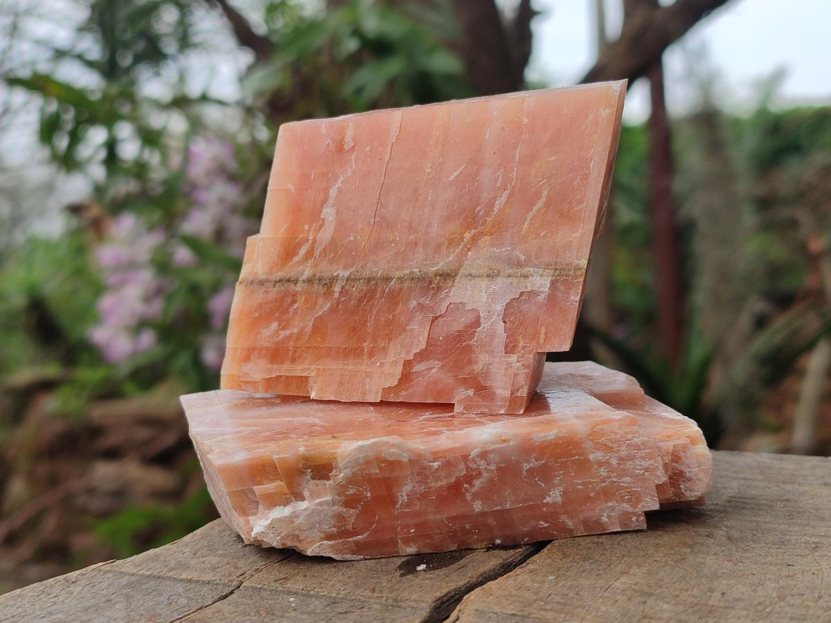 Natural Rhombohedral Sunset Orange Calcite Specimens x 12 From Spitzkop, Namibia