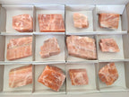 Natural Rhombohedral Sunset Orange Calcite Specimens x 12 From Spitzkop, Namibia
