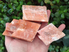 Natural Rhombohedral Sunset Orange Calcite Specimens x 12 From Spitzkop, Namibia
