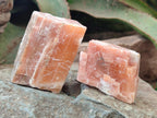 Natural Rhombohedral Sunset Orange Calcite Specimens x 12 From Spitzkop, Namibia