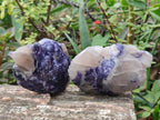 Polished One Side Lithium Silver Leaf Lepidolite x 12 From Zimbabwe