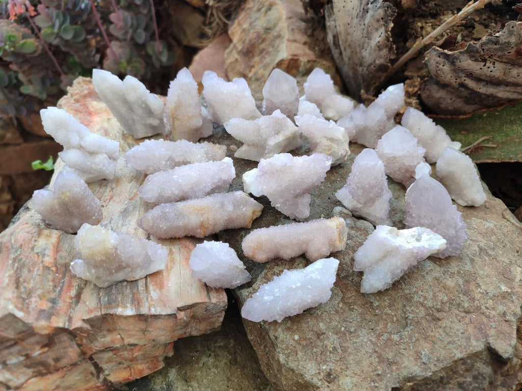 Natural Lilac Spirit Amethyst Finger Crystals x 35 From Boekenhouthoek, South Africa