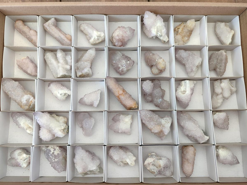 Natural Lilac Spirit Amethyst Finger Crystals x 35 From Boekenhouthoek, South Africa