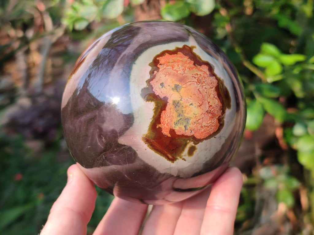 Polished Polychrome Jasper Spheres x 2 From Androka, Madagascar