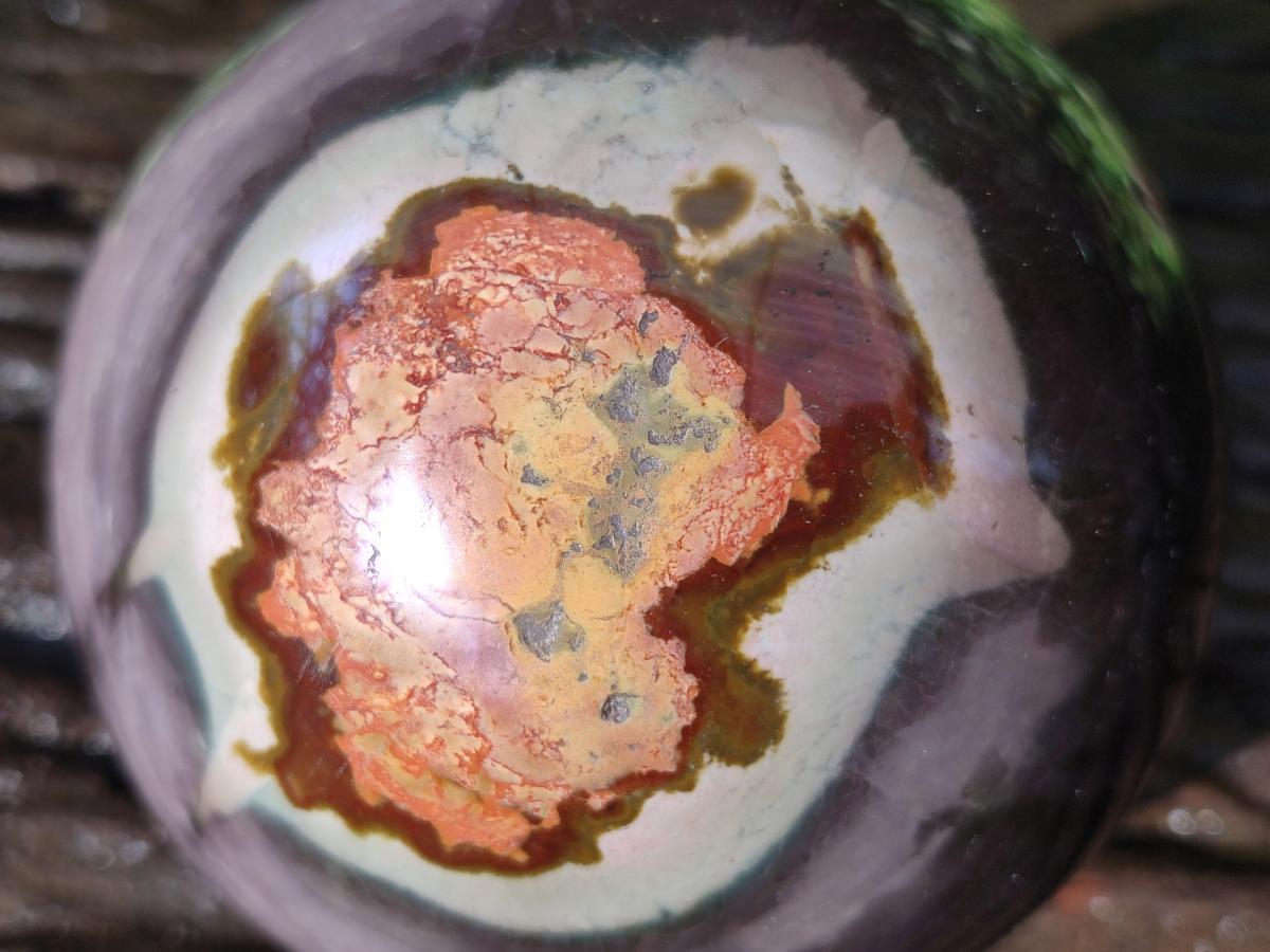 Polished Polychrome Jasper Spheres x 2 From Androka, Madagascar