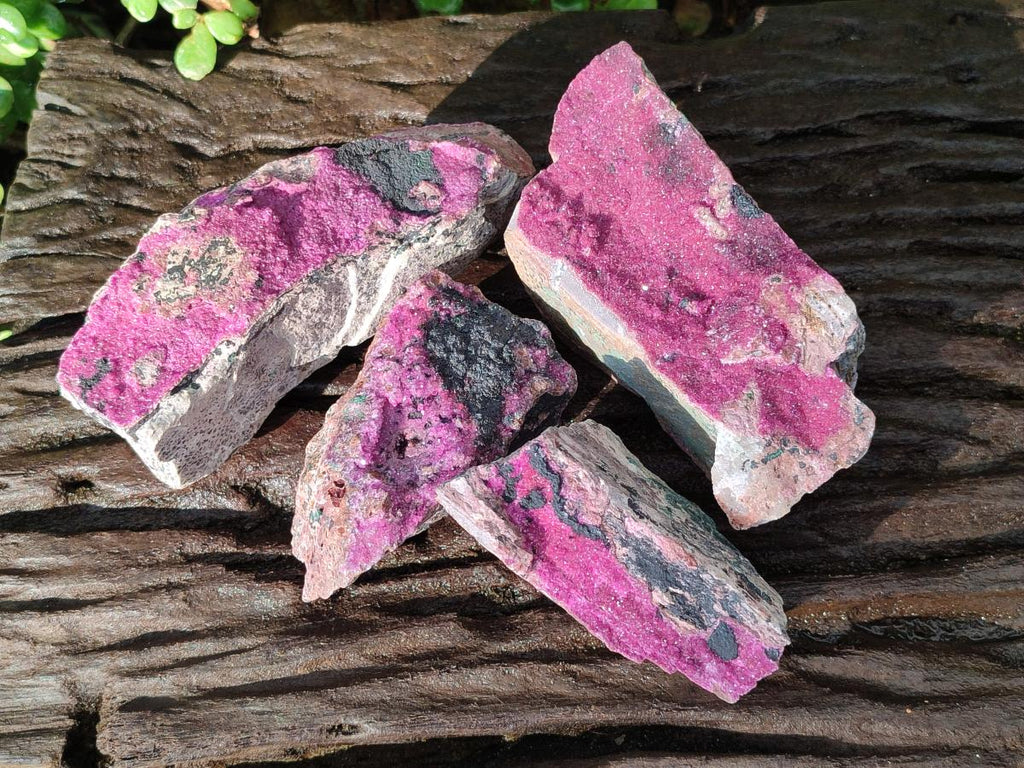 Natural Salrose Cobaltoan Dolomite Specimens x 4 From Kakanda, Congo