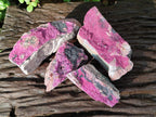 Natural Salrose Cobaltoan Dolomite Specimens x 4 From Kakanda, Congo