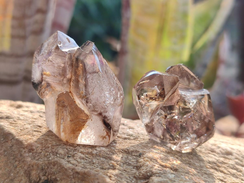 Polished Mix of Window Crystals x 18 From Akansobe, Madagascar
