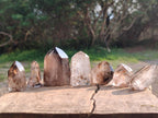 Polished Mix of Window Crystals x 18 From Akansobe, Madagascar