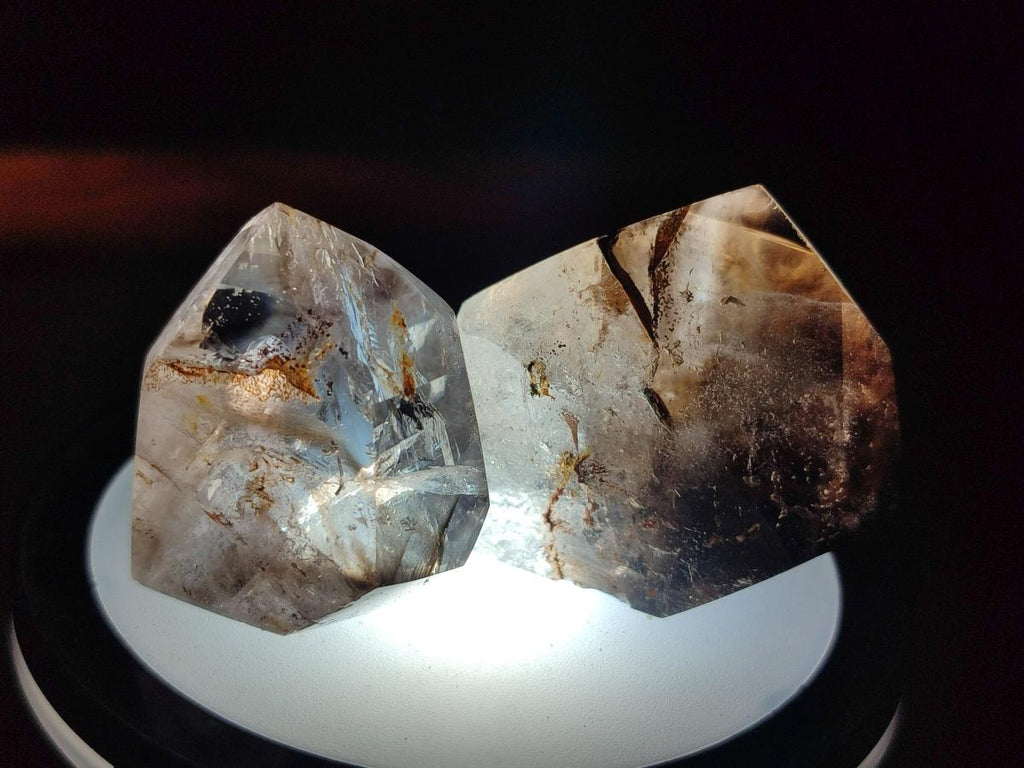 Polished Mix of Window Crystals x 18 From Akansobe, Madagascar
